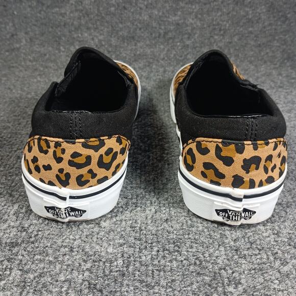 Vans Classic Slip-On Women Size 8.5 Leopard Print Canvas Skate Shoes - Picture 5 of 8